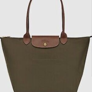 Olive Green Medium Longchamp Tote